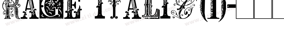 Rage Italic(1)字体转换